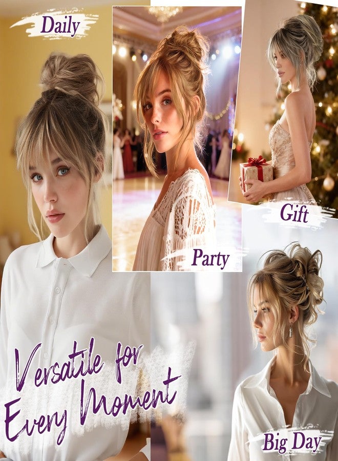 بارسدار وصلة شعر بارسدار القصيرة على شكل ذيل حصان من شعر بشري طبيعي مع مشابك معدنية قابلة للثني - وصلات شعر بني كستنائي فوضوية بطول 8 بوصات للنساء - ذيل حصان قصير طبيعي كثيف للاستخدام اليومي - Image 5